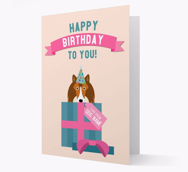 Personalised 'Happy Birthday to you! Love {dogsName}' Card